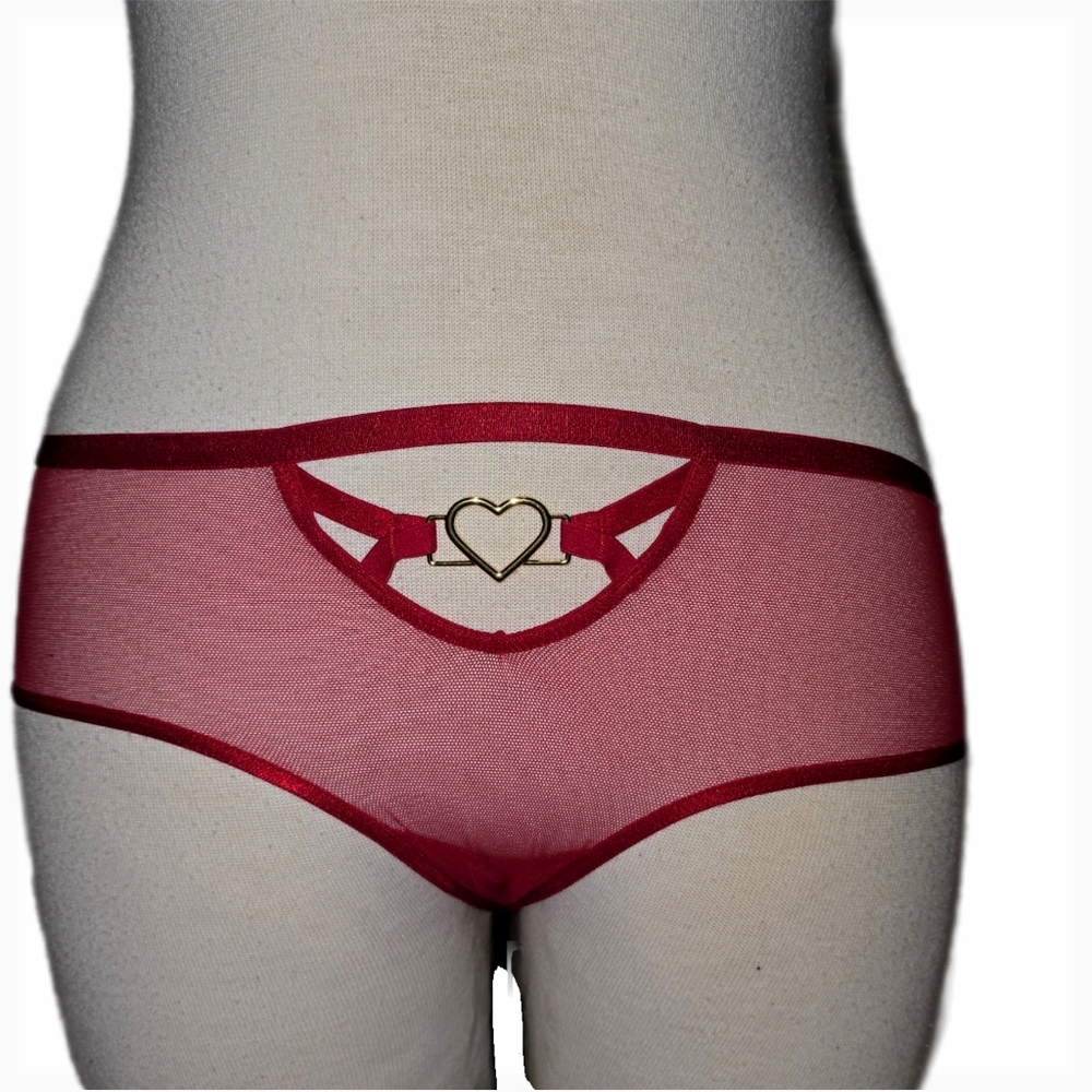 Victorias Secret Very Sexy Cutout Cheeky Panty - Metal Heart Hardware - Sz Small - Picture 2 of 6